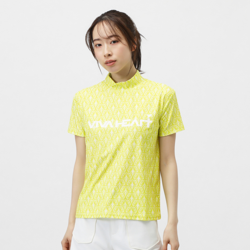 ビバハート レディース ゴルフウェア 半袖シャツ 春 夏 L-ムシムハート ベアテンハンソデプルオーバー (012-23344) VIVA HEART