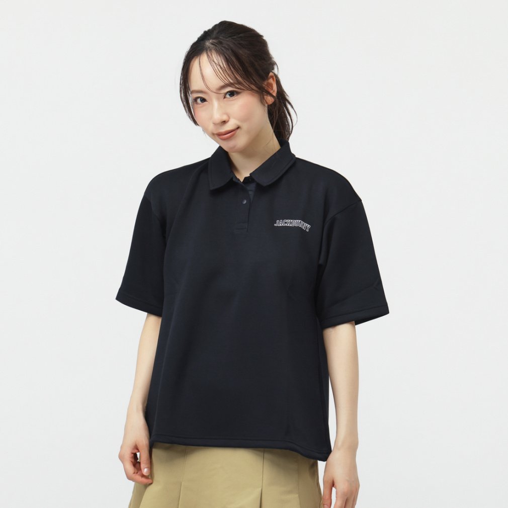 ジャック バニー レディース ゴルフウェア 半袖シャツ 秋 冬 T/Rダンボール 五分袖ポロシャツ (2635260826) Jack Bunny!! ジャックバニー