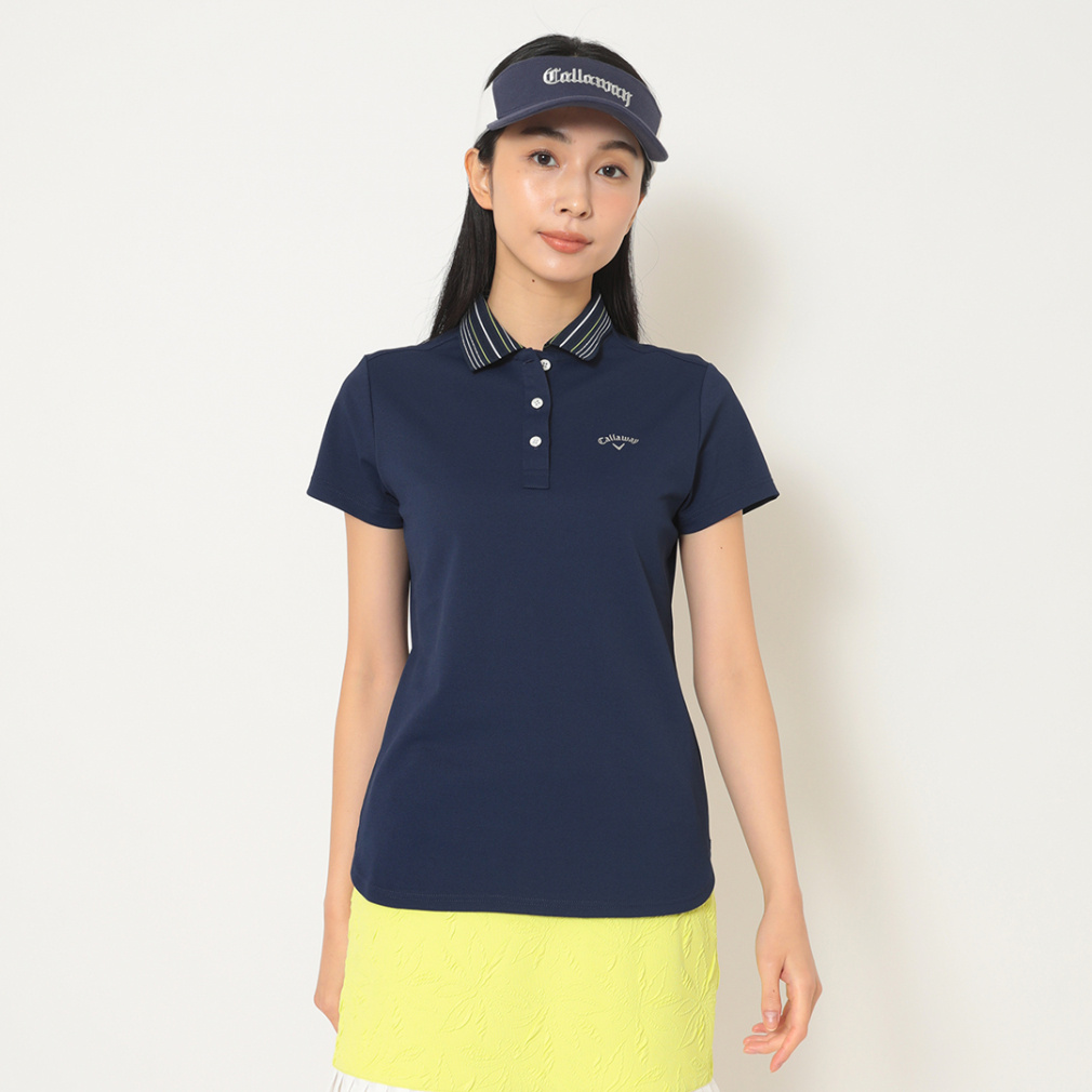 キャロウェイ レディース ゴルフウェア 半袖シャツ 秋 冬 オニカノコ半袖ポロシャツ (C25234200) Callaway