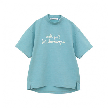 W S/S Mock-Neck 7AK504