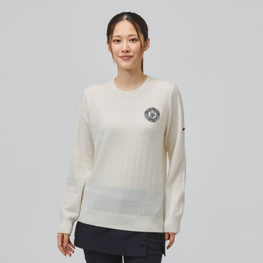 カシミヤ12G天竺クルーネックニットプルオーバー 0556270003