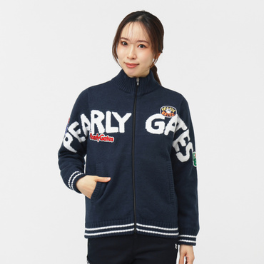 7G部分ジャガード×ストレッチ裏地フルジップニットブルゾン 0555272124