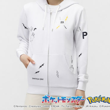 【ポケモン】(ピカチュウ、ヤドン、カビゴン、コダック) 裏毛フルジップフーディ 0555162334