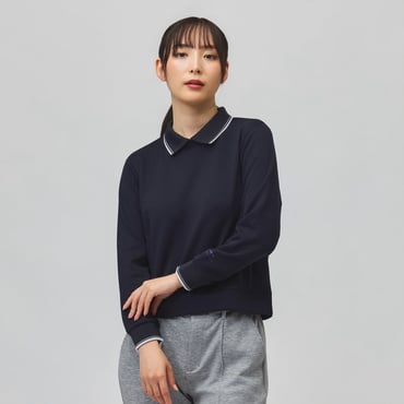 ダンボールポロ襟長袖シャツ TR-1L2636P