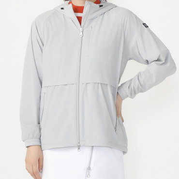 T.ウインドジャケット ストレッチ 撥水 UVカット フード フルジップ TR-1W2654F