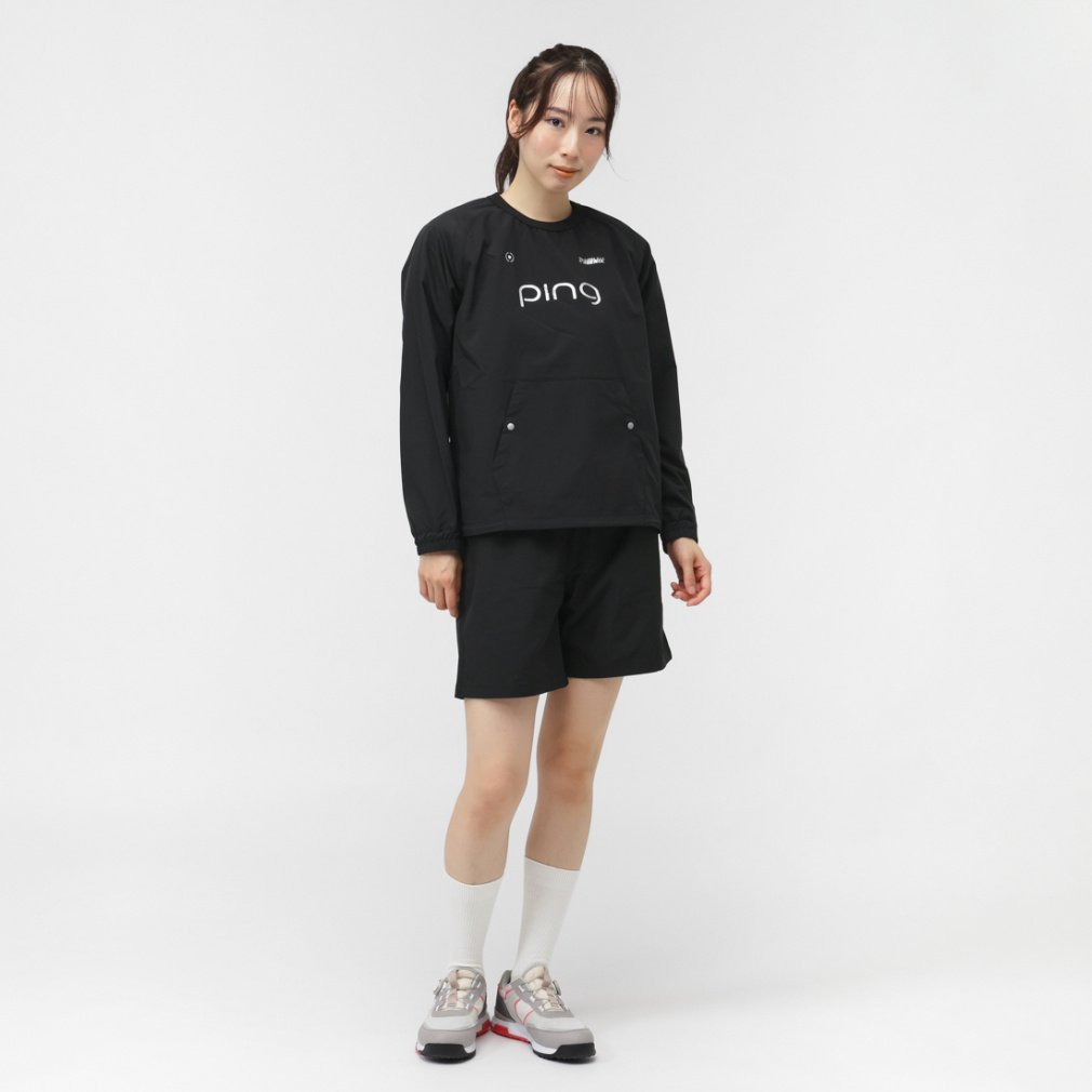 ピン レディース ゴルフウェア 長袖ウインドブレーカー 秋 冬 スニードジャック×ショートパンツ (6225220802) PING