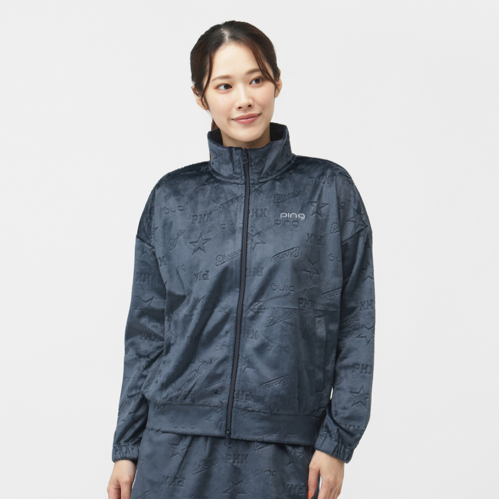 ピン レディース ゴルフウェア アウターウェア 秋 冬 ベロアジャカードブルゾン (6225242900) PING