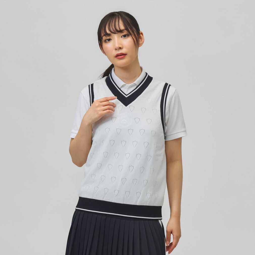 PEARLY GATES レディース ゴルフベスト パーリーゲイツ レディース ゴルフウェア ベスト 秋 冬 リバーシブルVT