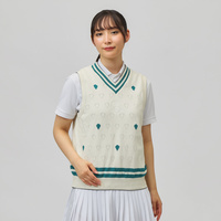 パーリーゲイツ レディース ゴルフウェア ベスト 秋 冬 リバーシブルVT