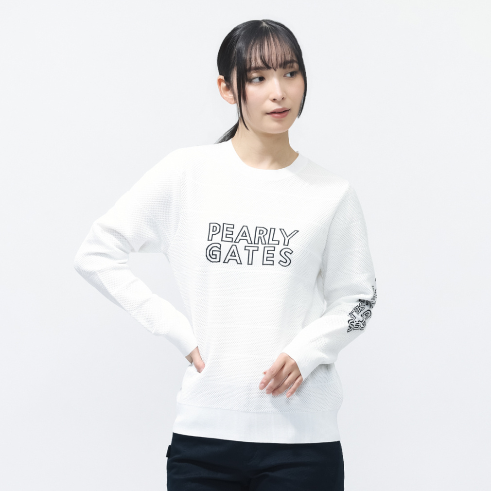 パーリーゲイツ レディース ゴルフウェア 長袖セーター 春 夏 PGisPG