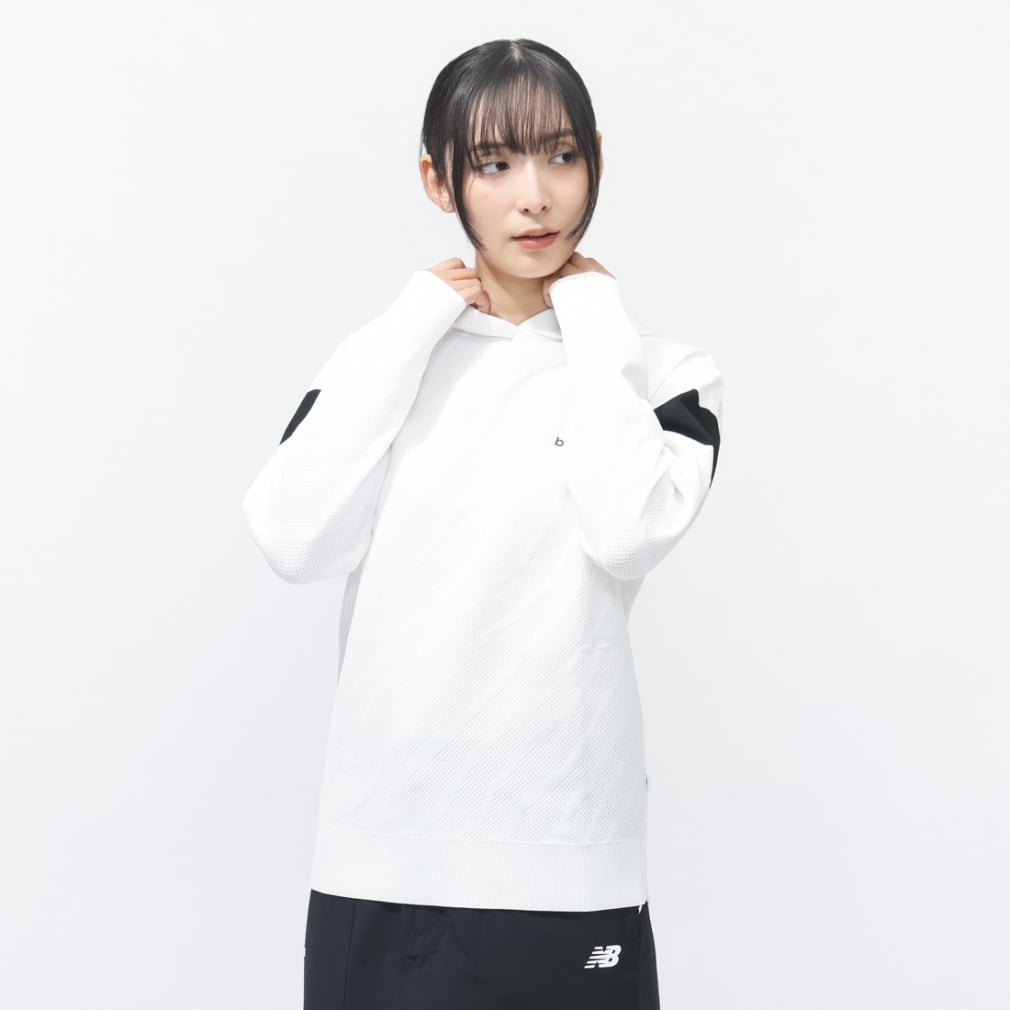 KNIT PULLOVER HOODIE 0126170501(ホワイト-S)