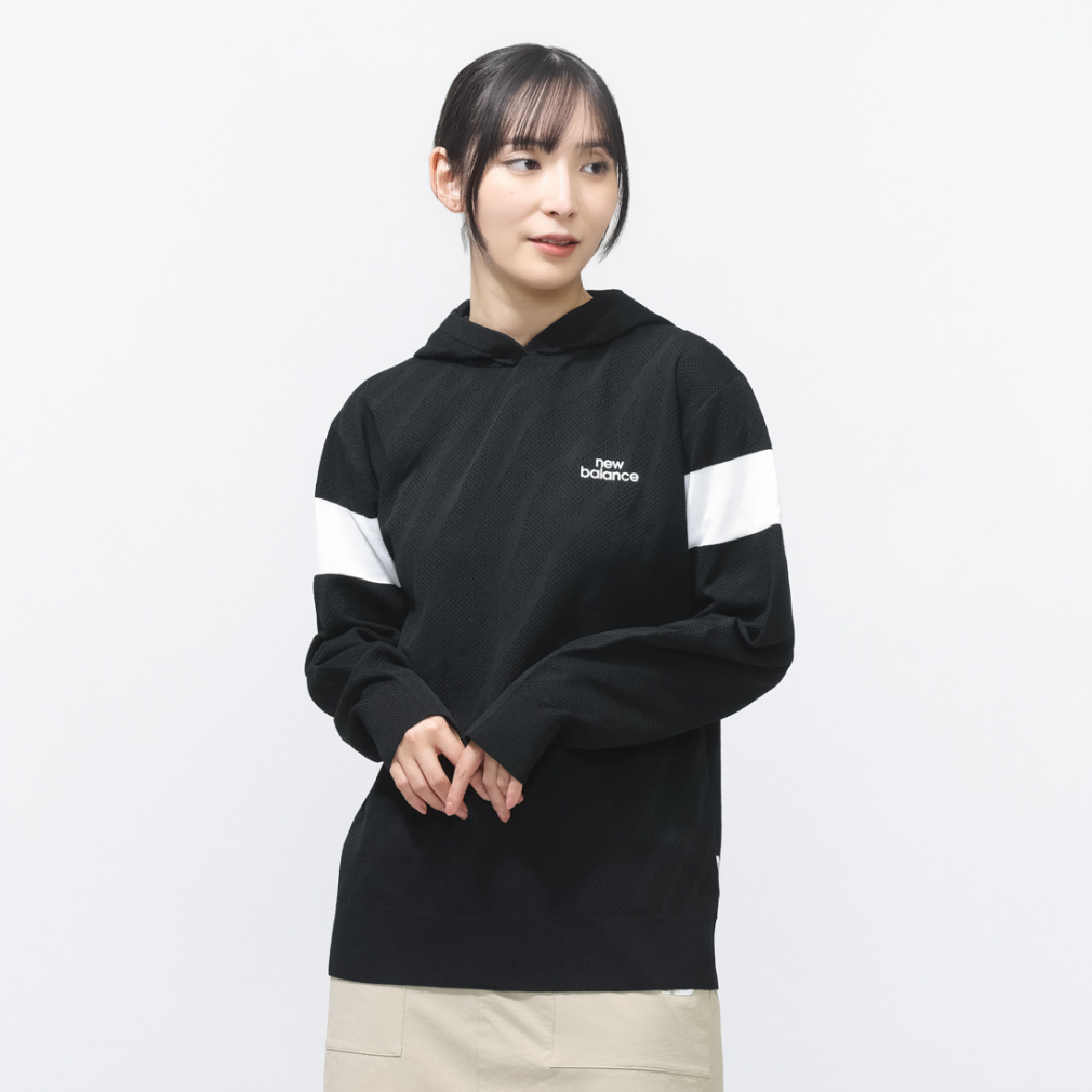 KNIT PULLOVER HOODIE 0126170501(ブラック-S)