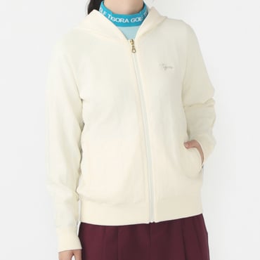 パネル編みニットパーカー ニット パーカー UV マシンウォッシャブル フルジップ TR-1S2604F