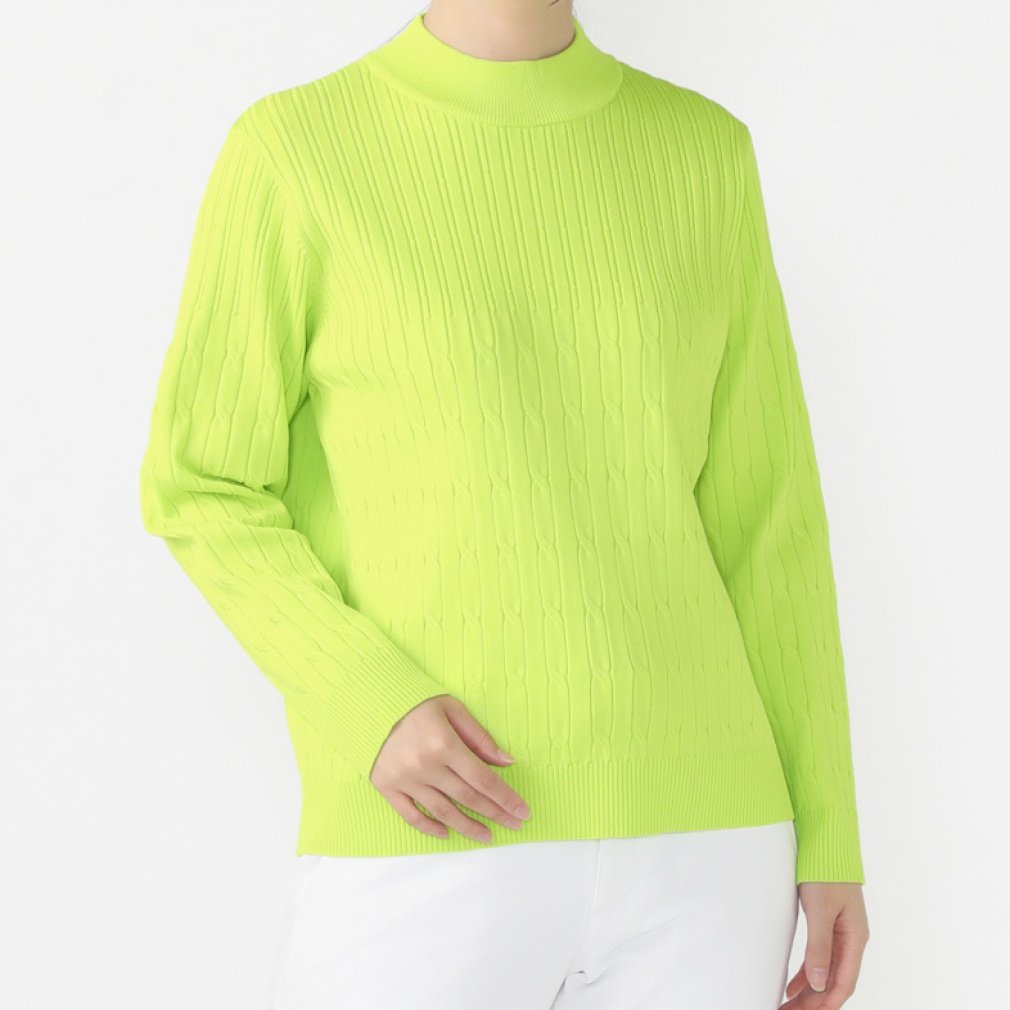 ティゴラ レディース ゴルフウェア 長袖セーター 秋 冬 T.モックネック セーター UV マシンウォッシャブル (TR-1S2664H) TIGORA