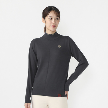 St Andrews タートルネックシャツ 黒 St ANDREWS セントアンドリュース ベア天竺ハーフジップ