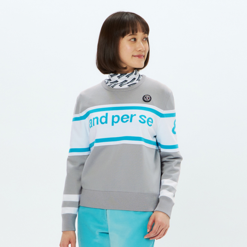 アンパスィ レディース ゴルフウェア 長袖セーター 秋 冬 ウインドシャッター防風ニットスニードジャック(レディース) (AFF2335A8) and per se