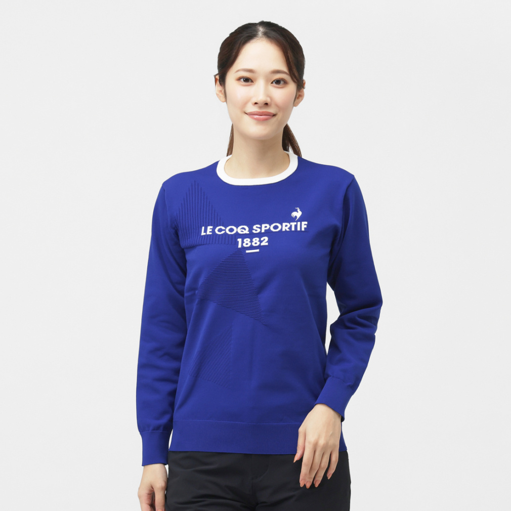 ルコックスポルティフ ゴルフ レディース ゴルフウェア 長袖セーター 秋 冬 クルーネックセーター (LG5FST00L) le coq sportif GOLF