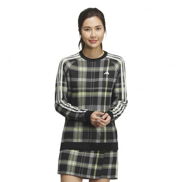 タータンチェック クルーネック セーター HY0903