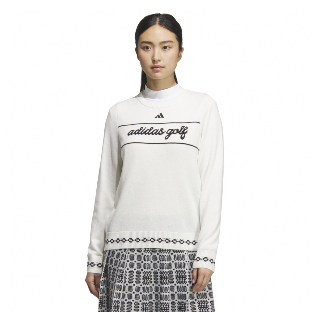 アディダス レディース ゴルフウェア 長袖セーター 秋 冬 トラディショナルパターン セーター (JWK02) adidas