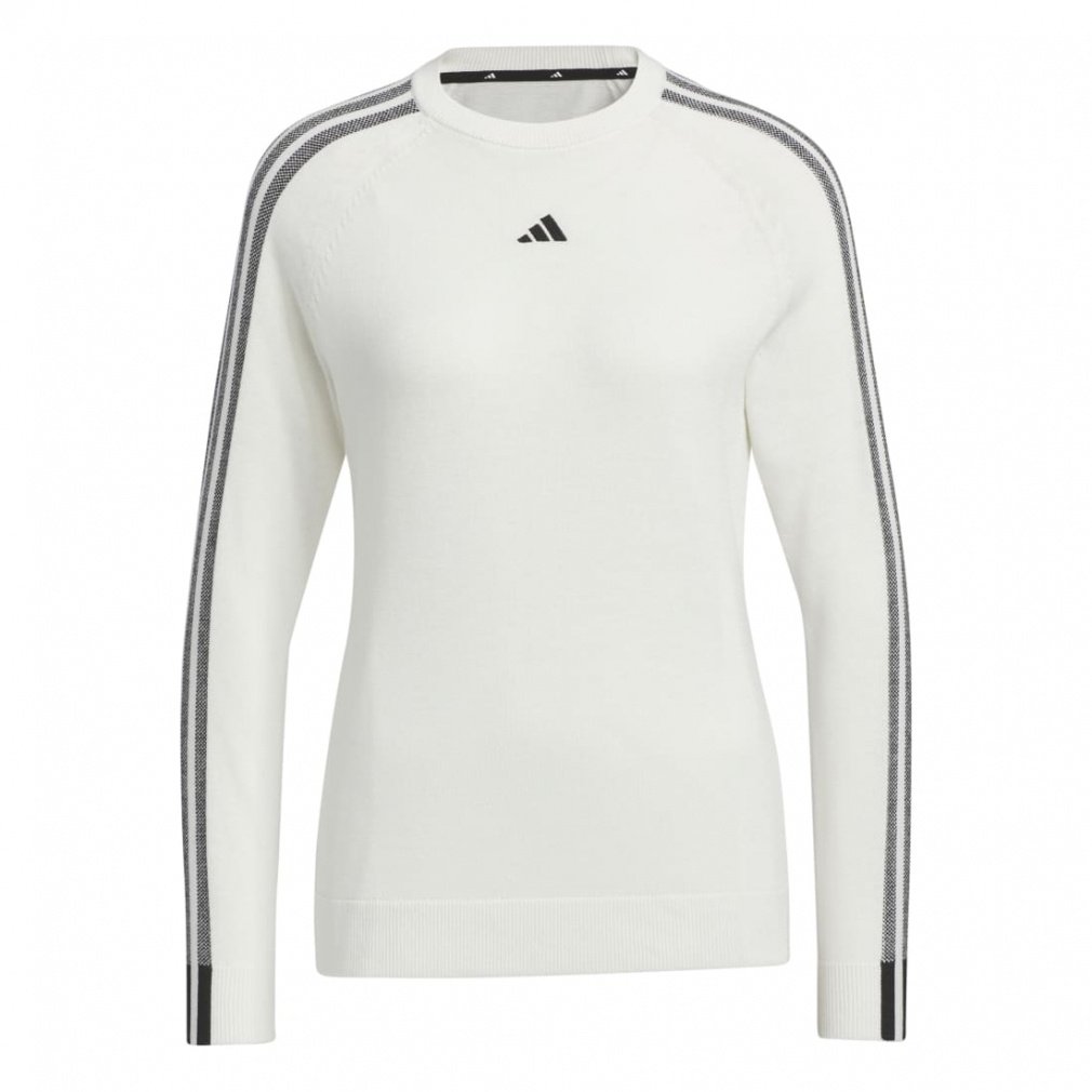 アディダス レディース ゴルフウェア 長袖 セーター 秋 冬 スリーストライプス クルーネック セーター (HY0899) adidas
