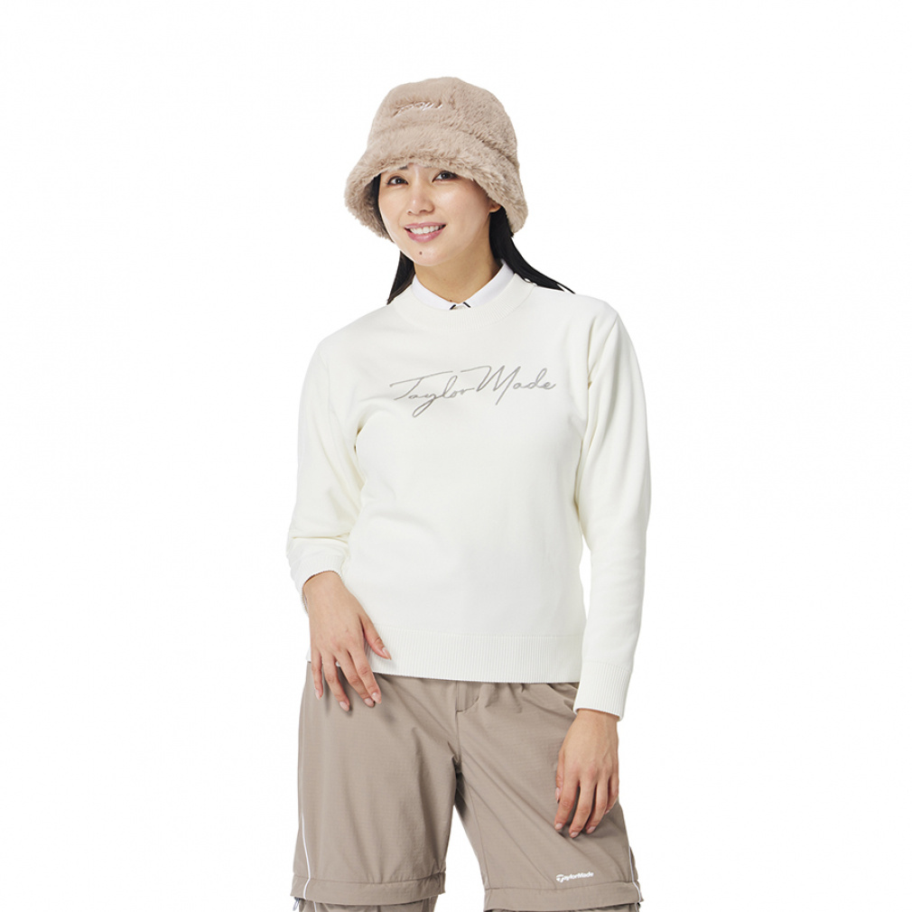 テーラーメイド レディース ゴルフウェア 長袖セーター 秋 冬 W スクリプトロゴセーター (TL563) TaylorMade