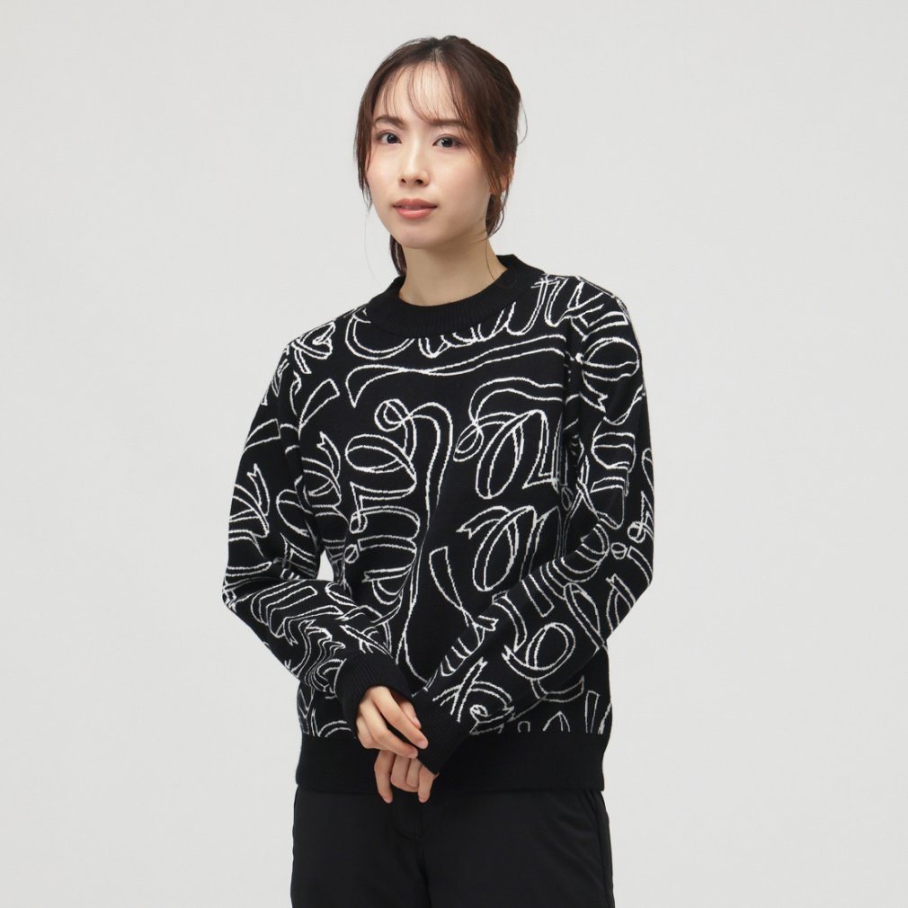 マリ クレール ゴルフウェア 長袖セーター 秋 冬 クルーネックセーター (735750) レディース marie claire