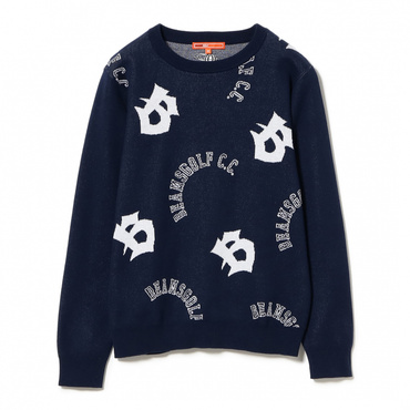 ORANGE LABEL / ロゴ総柄 プルオーバーニット 8315011228