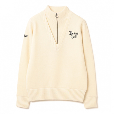 ORANGE LABEL / エアシャット 裏付き ハーフジップ ニット プルオーバー 8315004364