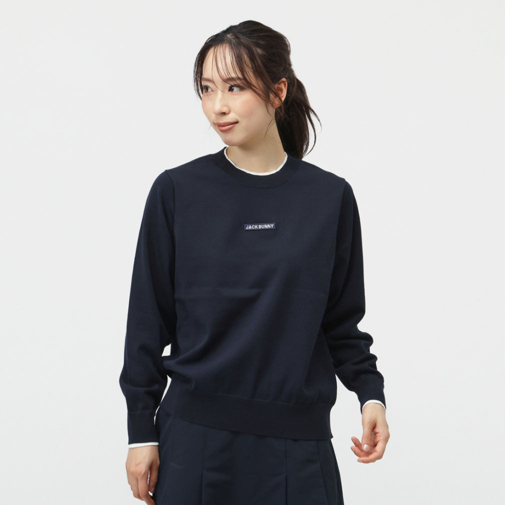 ジャック バニー レディース ゴルフウェア 長袖セーター 秋 冬 16G クルーネックニット (2635270836) Jack Bunny!! ジャックバニー