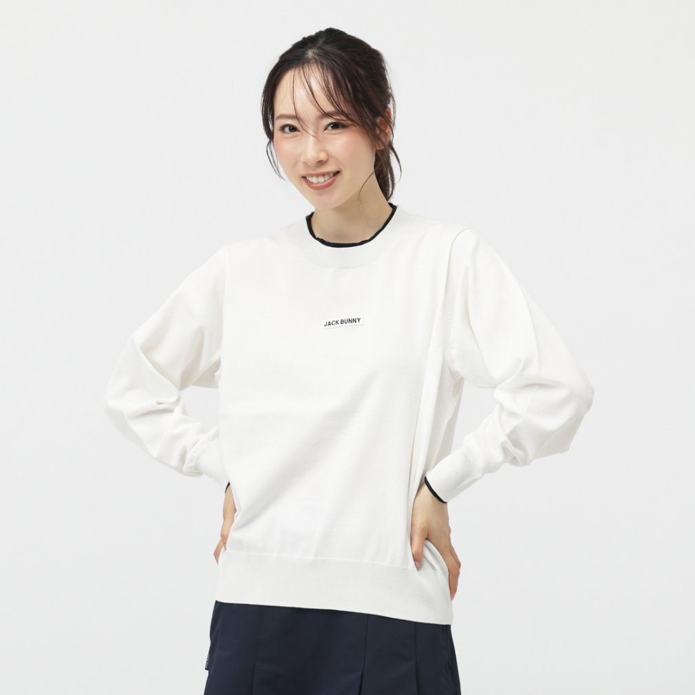 ジャック バニー レディース ゴルフウェア 長袖セーター 秋 冬 16G クルーネックニット (2635270836) Jack Bunny!! ジャックバニー