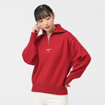 【ドラえもん】ダブルJQ ハーフジップニット 2635270068(レッド-L)