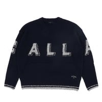 メタリックロゴクルーネックニット C24218203