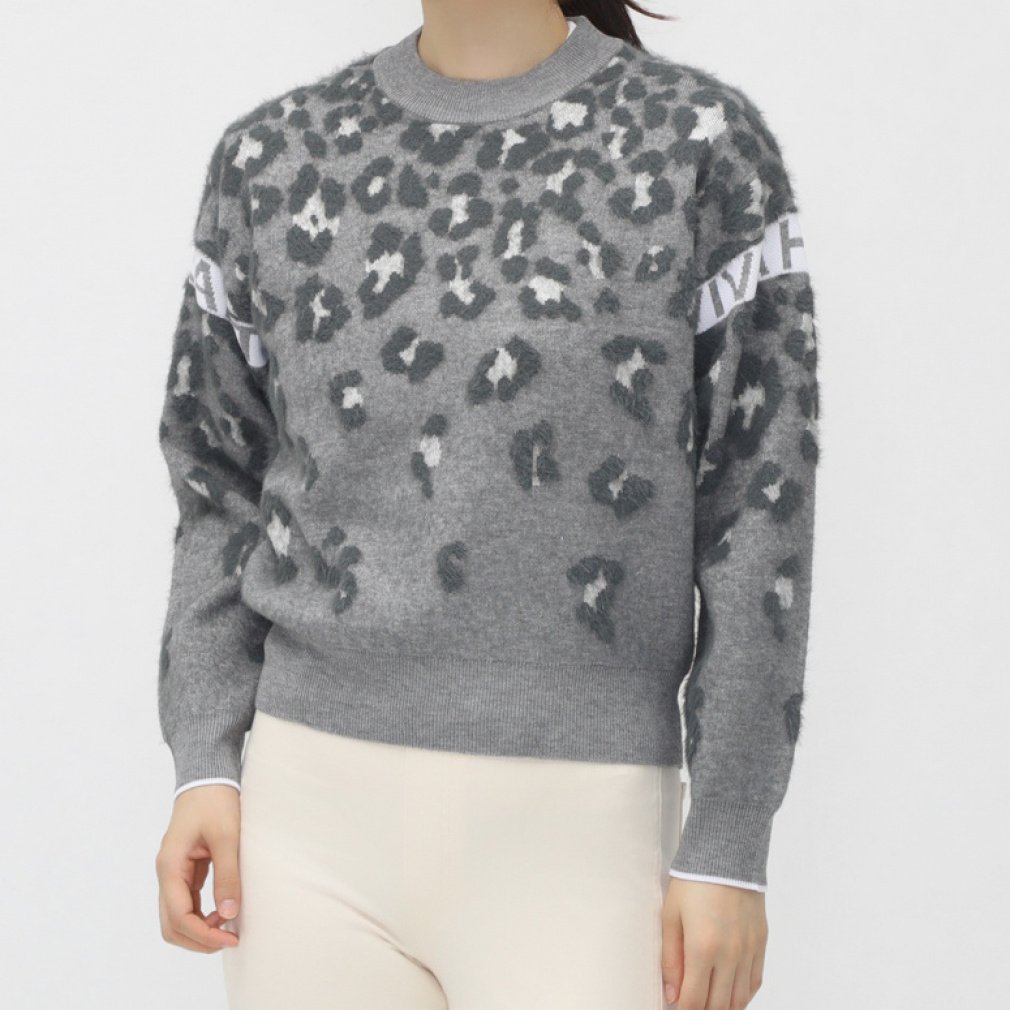 ビバハート レディース ゴルフウェア 長袖セーター 秋 冬 L-レオパードシャギーニット (012-12010) VIVA HEART