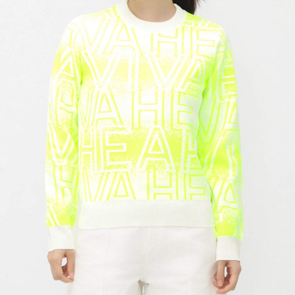 ビバハート レディース ゴルフウェア 長袖セーター 秋 冬 グラデーションロゴニット (012-12910) VIVA HEART