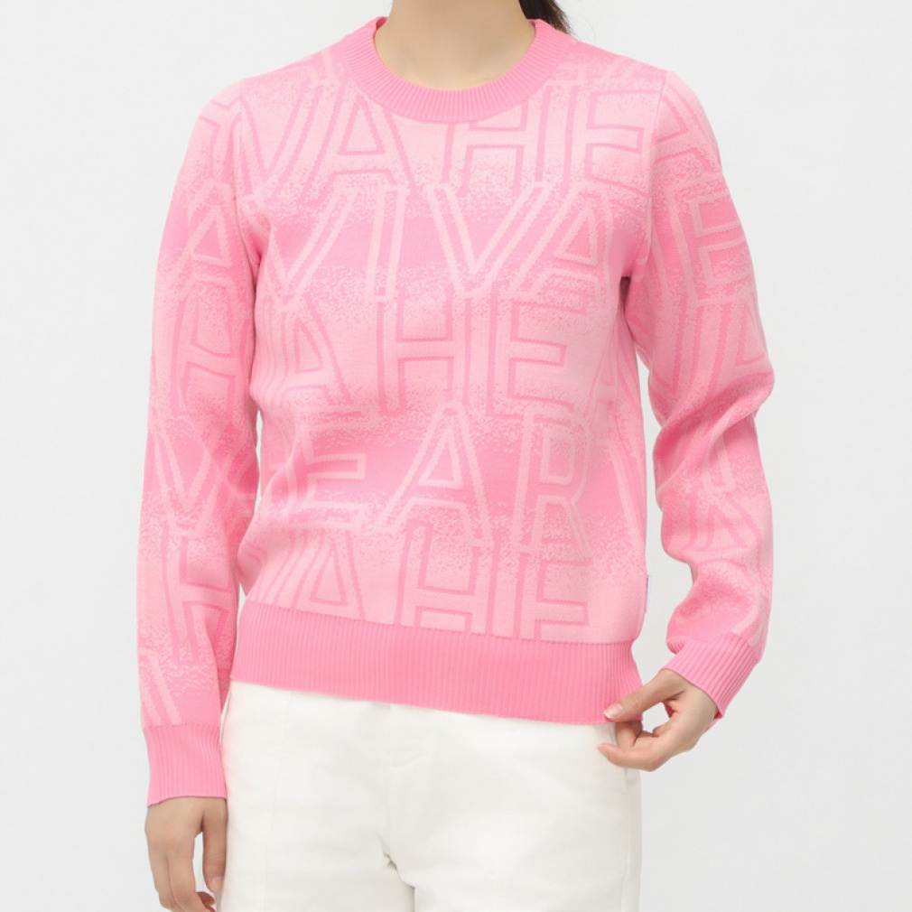 ビバハート レディース ゴルフウェア 長袖セーター 秋 冬 グラデーションロゴニット (012-12910) VIVA HEART