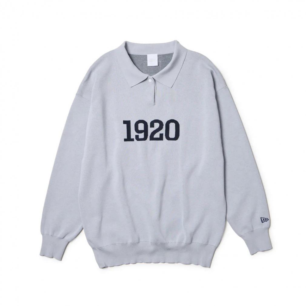 ニューエラ レディース ゴルフウェア 長袖セーター 秋 冬 GFW LS KNIT POLO SHIRT LGRY (14669805) NEW ERA