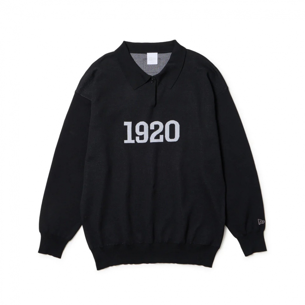 j[G fB[X StEFA Z[^[ H ~ GFW LS KNIT POLO SHIRT BLK (14669806) NEW ERA