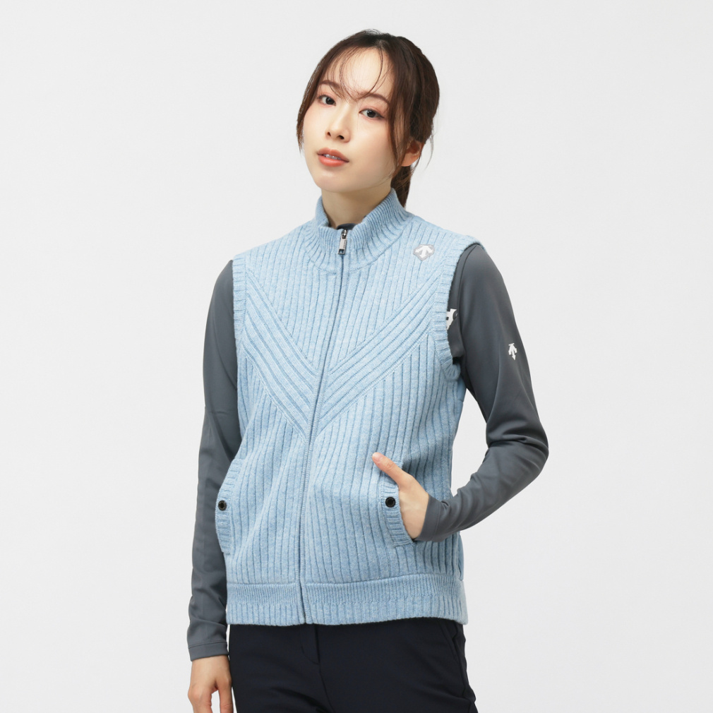 デサント ゴルフ レディース ゴルフウェア 中綿ベスト 秋 冬 防風