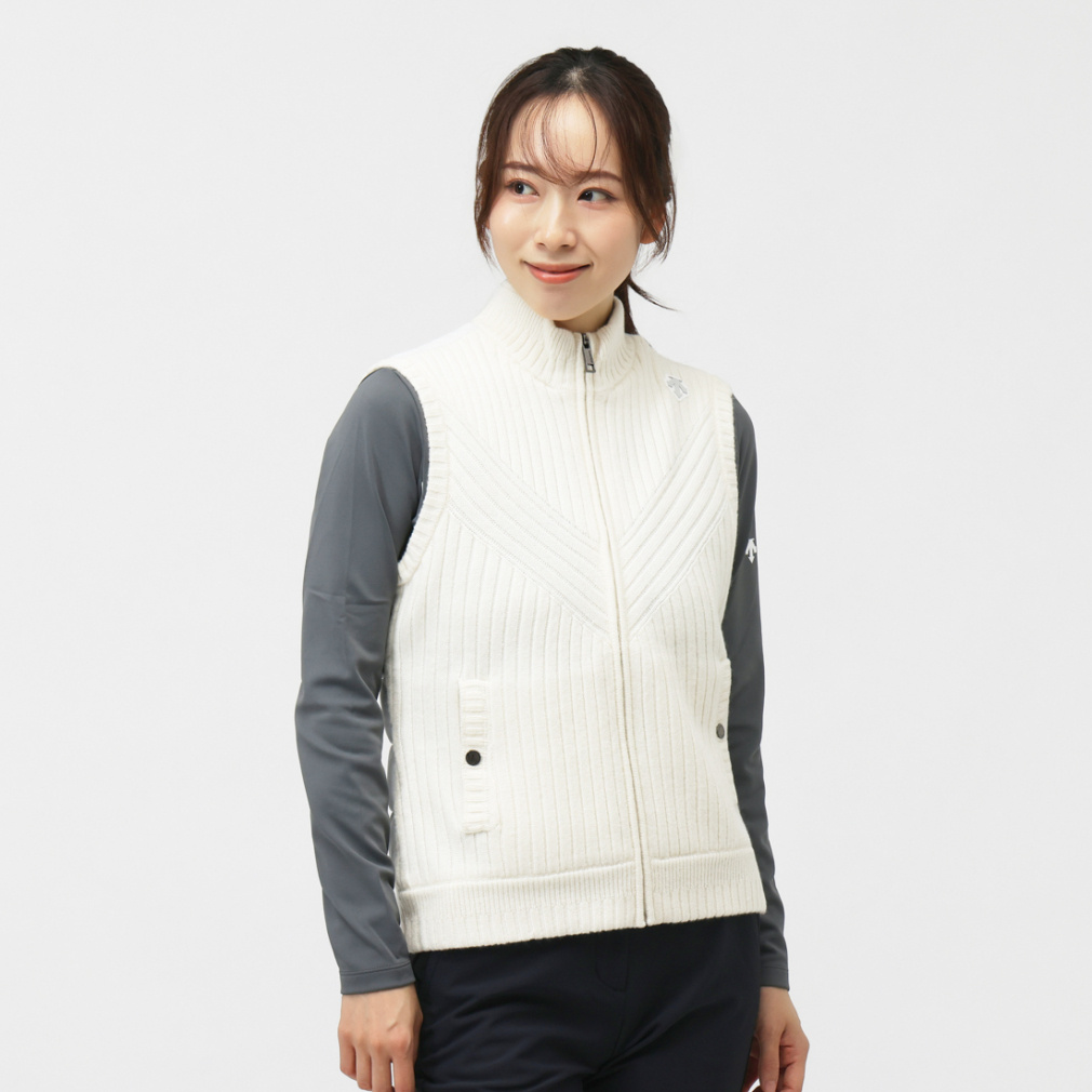 デサント ゴルフ レディース ゴルフウェア 中綿ベスト 秋 冬 防風