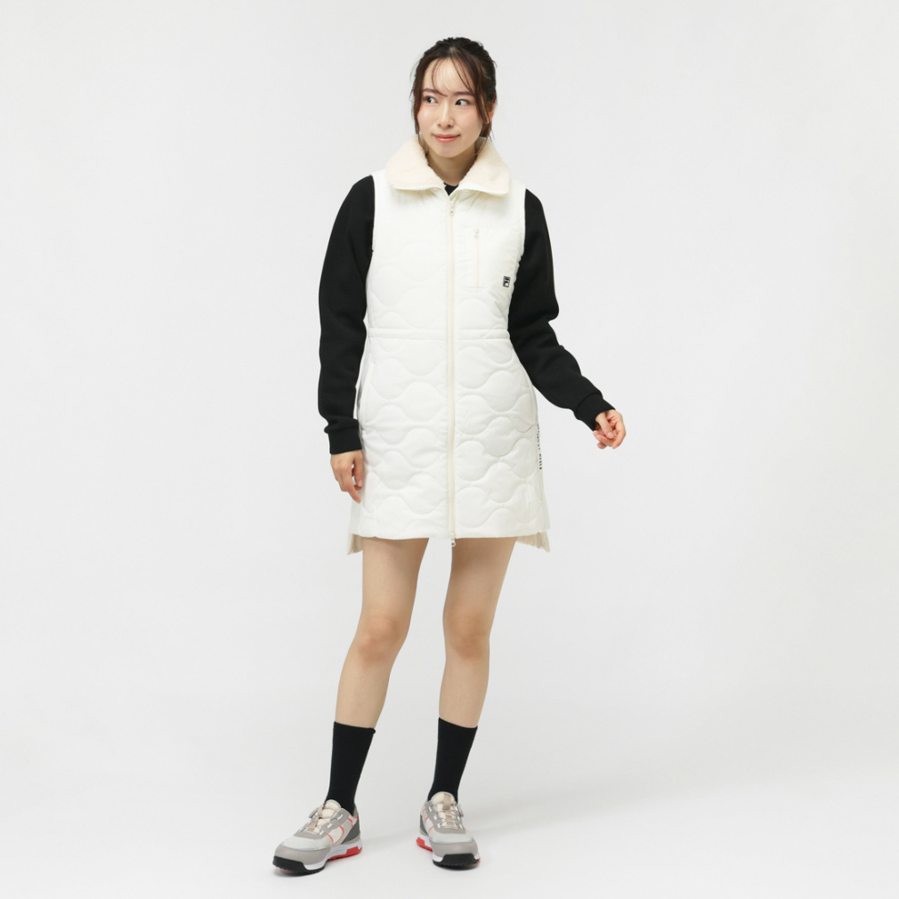 フィラ レディース ゴルフウェア 中綿ベスト 秋 冬 中綿ワンピース