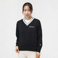 チャンピオン レディース ゴルフウェア 長袖トレーナー 秋 冬 Vネック
