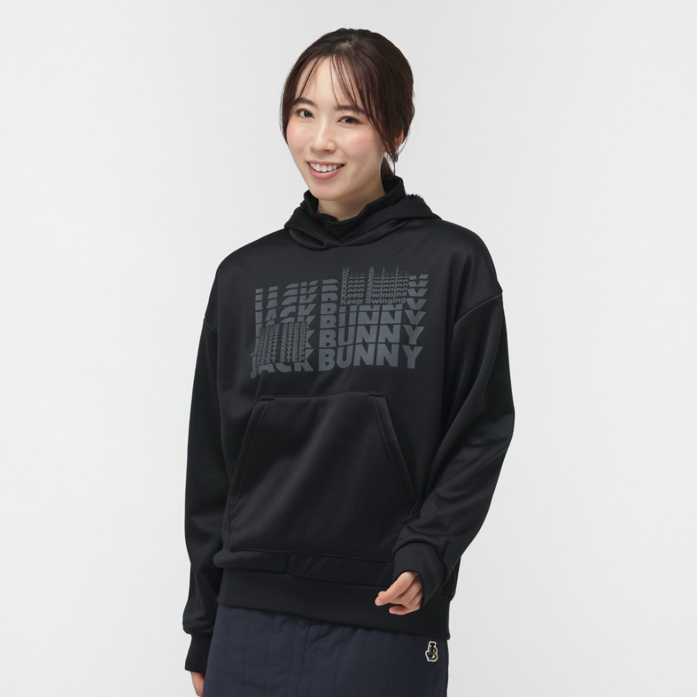 ジャック バニー レディース ゴルフウェア 長袖トレーナー 秋 冬 裏フリースパーカー (2634262154) Jack Bunny!! ジャックバニー