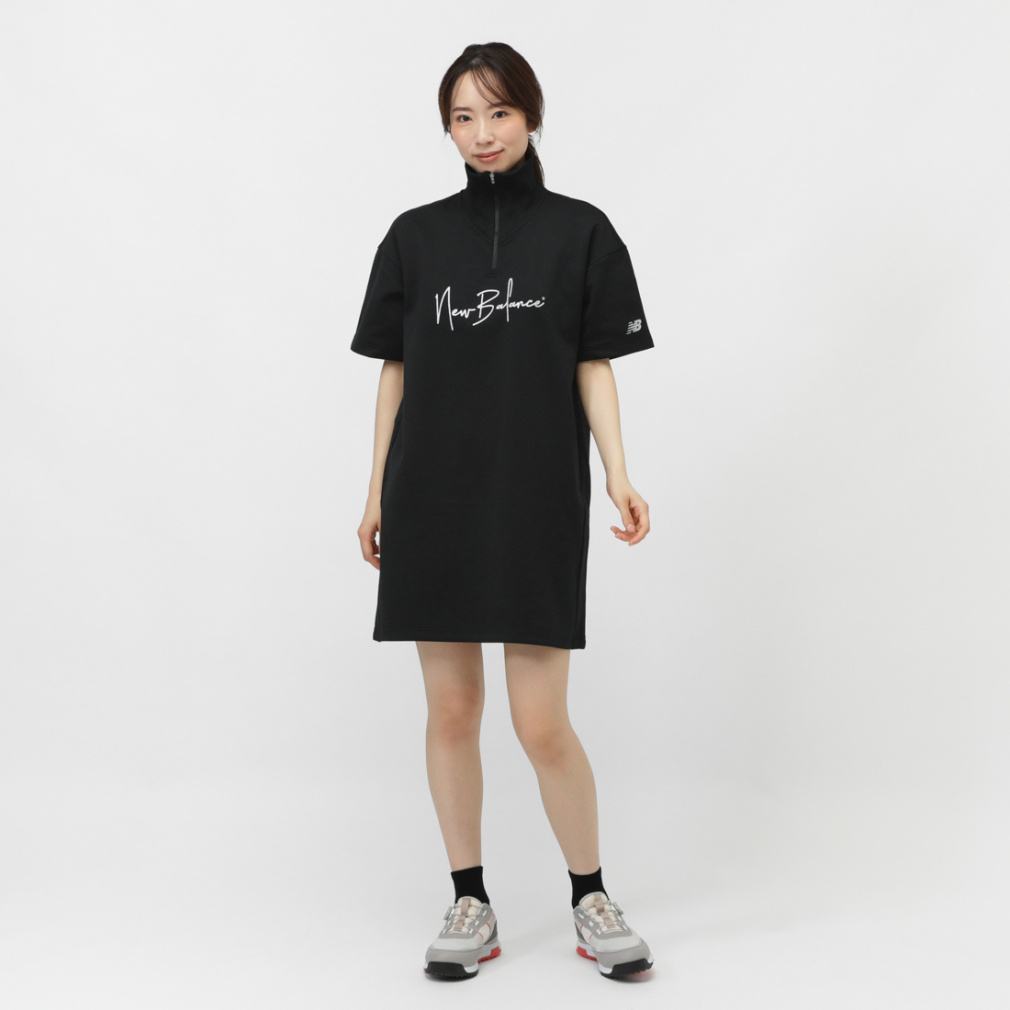 j[oX fB[X StEFA g[i[ H ~ SWEAT HALF ZIP ONE-PIECE (0125224504) New Balance