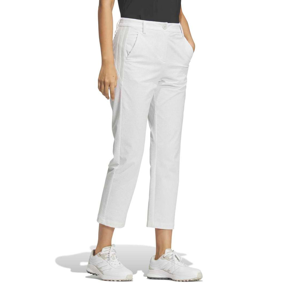 EX-STRETCH ACTIVE シアサッカー クロップドパンツ LOH45(ホワイト-S)