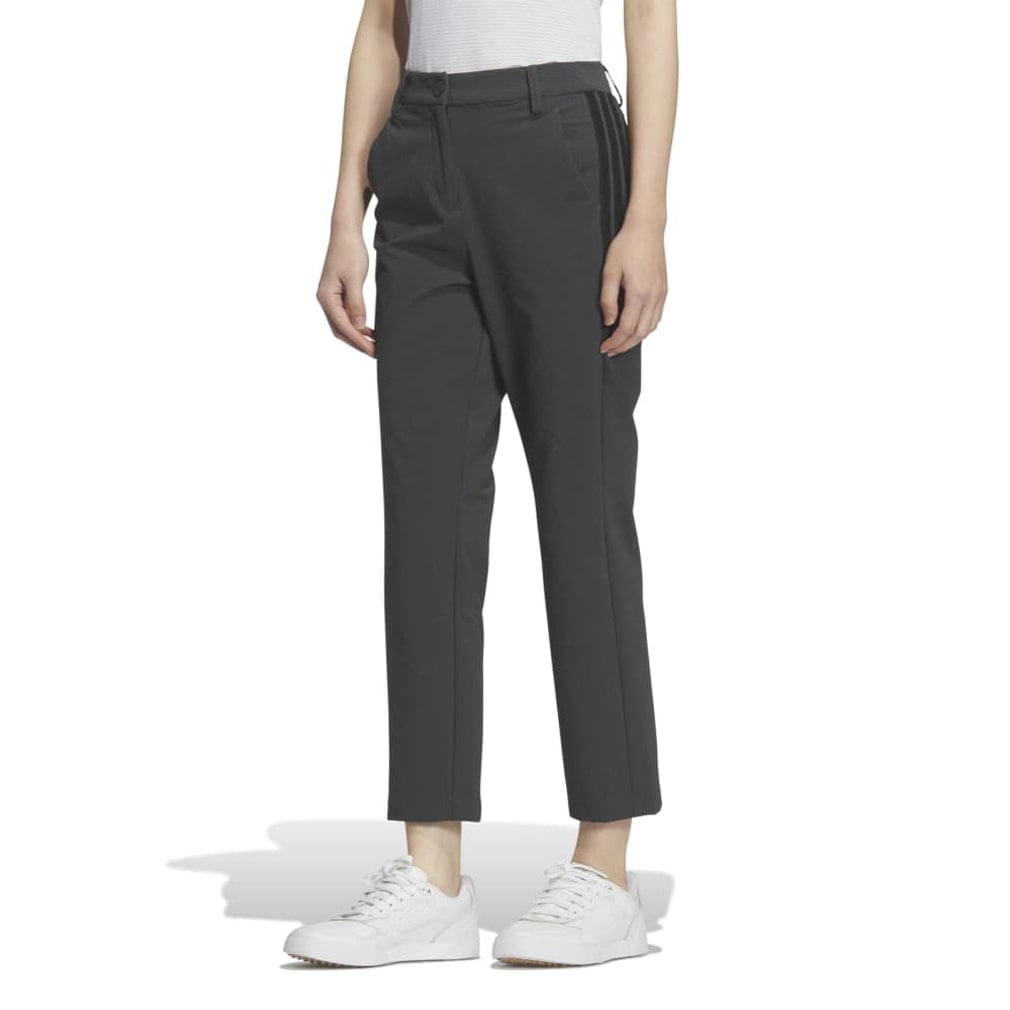 EX-STRETCH ACTIVE シアサッカー クロップドパンツ LOH45(ブラック-S)