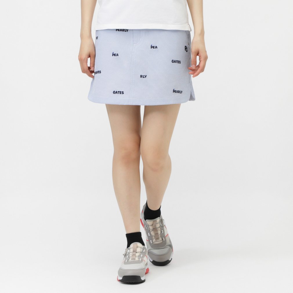 パーリーゲイツ レディース ゴルフウェア スカート 春 夏 Peサッカー