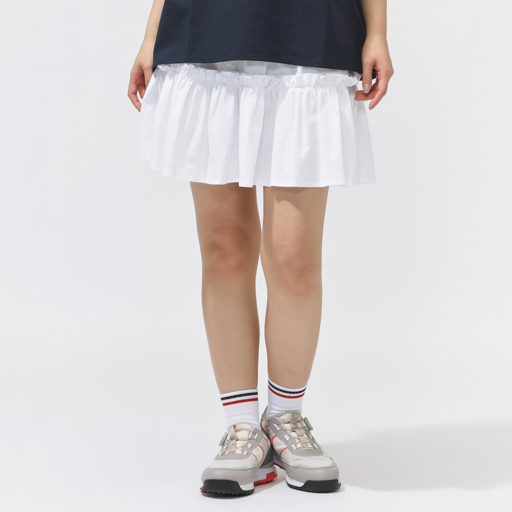 ジャックバニー メッシュティアードスカート サイズ1 新品 ホワイト 春夏 ジャック バニー レディース ゴルフウェア スカート 春 夏 高通気軽量