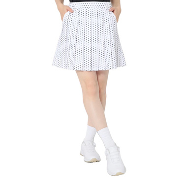 かざあなメッシュドットプリントプリーツスカート C26128210