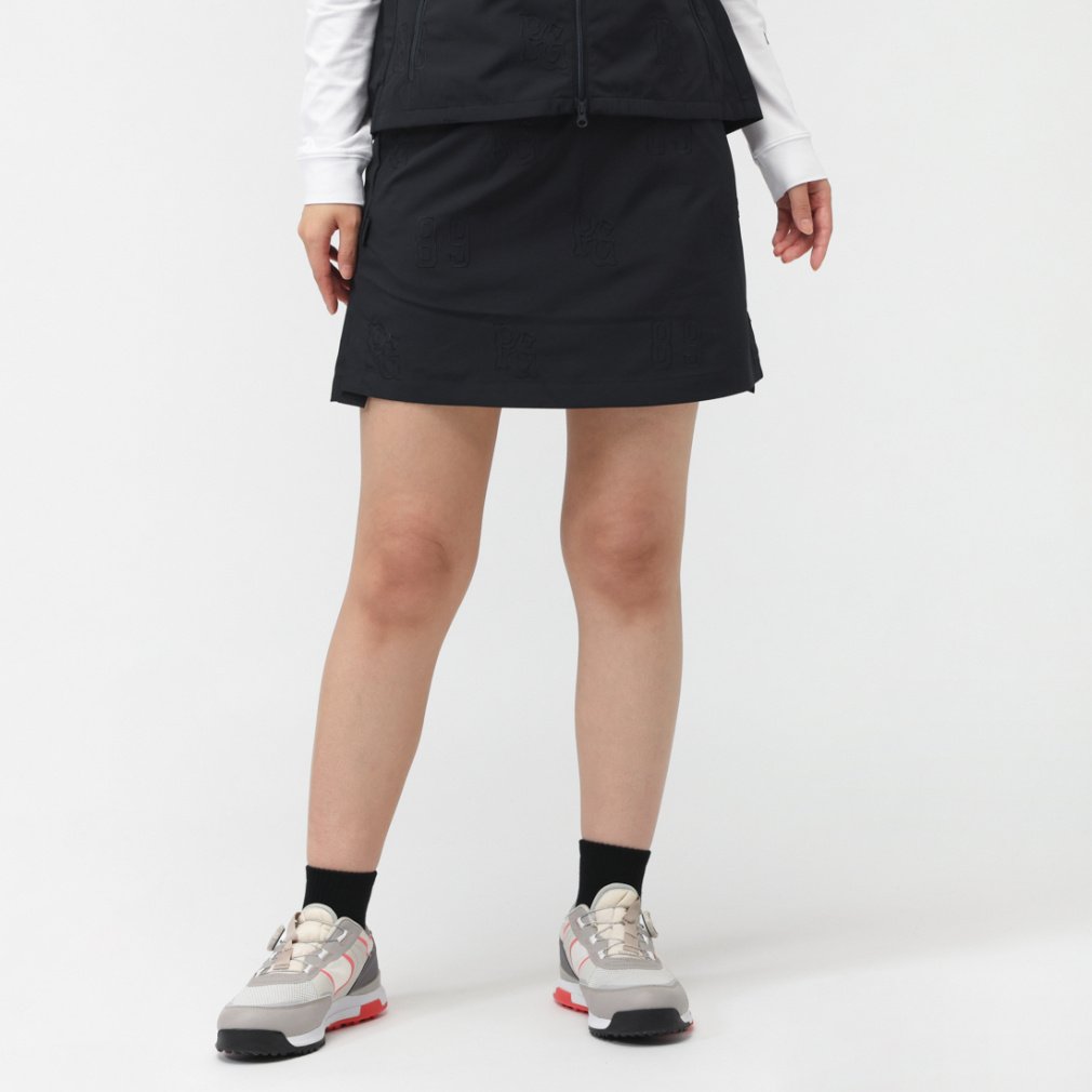 パーリーゲイツ レディース ゴルフウェア スカート 秋 冬 Peロゴ柄刺繍 (0555234922) PEARLY GATES