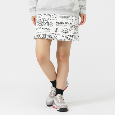 NyストレッチBIGリップストップ ロゴ×花柄 0556134018(ホワイト-S)